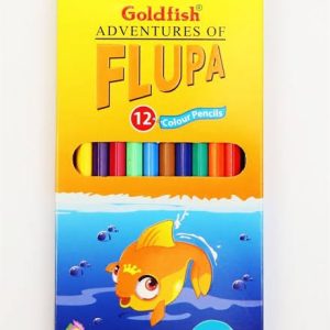 Wholesale - 12 packets of coloured pencils. 12 full colours in 1 packet. Goldfish Flupa Copy