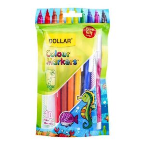 Coloured markers - 1 pouch of 10 markers - Dollar