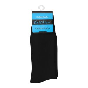 Wholesale - Black Medium size kids school socks - 6 pcs